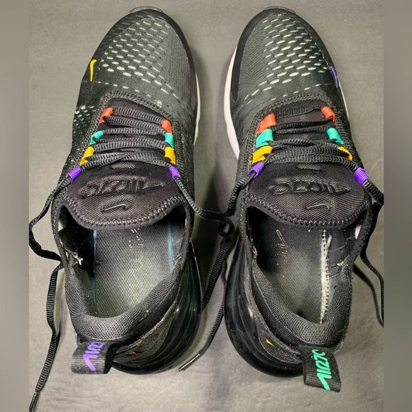 Nike Air Max 270 Men's Black Green Red Sneakers Shoe Size 8.5 - Picture 7 of 10